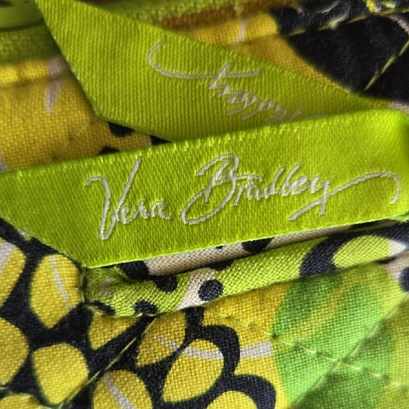 Vera Bradley Yellow and Black Floral Wristlet - Picture 2 of 7